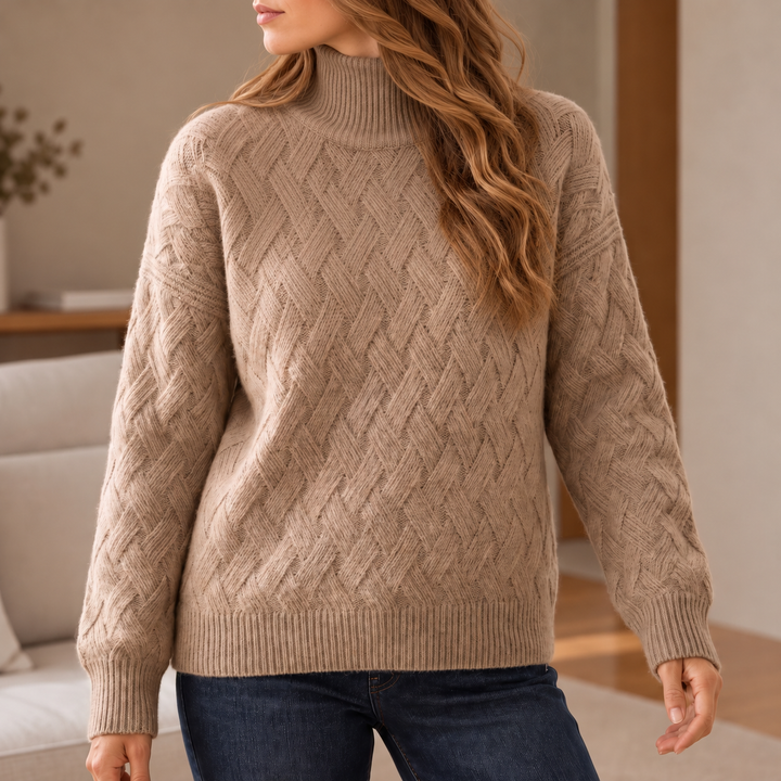 Aosta Textured Turtleneck Sweater