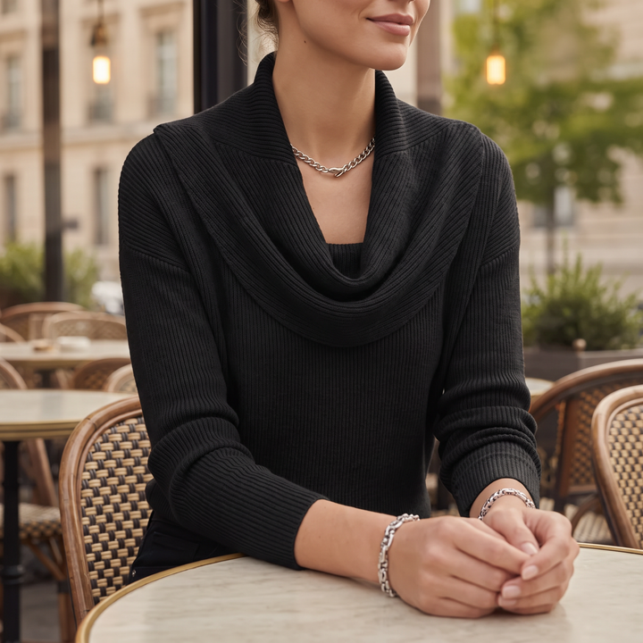 Bellagio Draped Cowl Neck Sweater