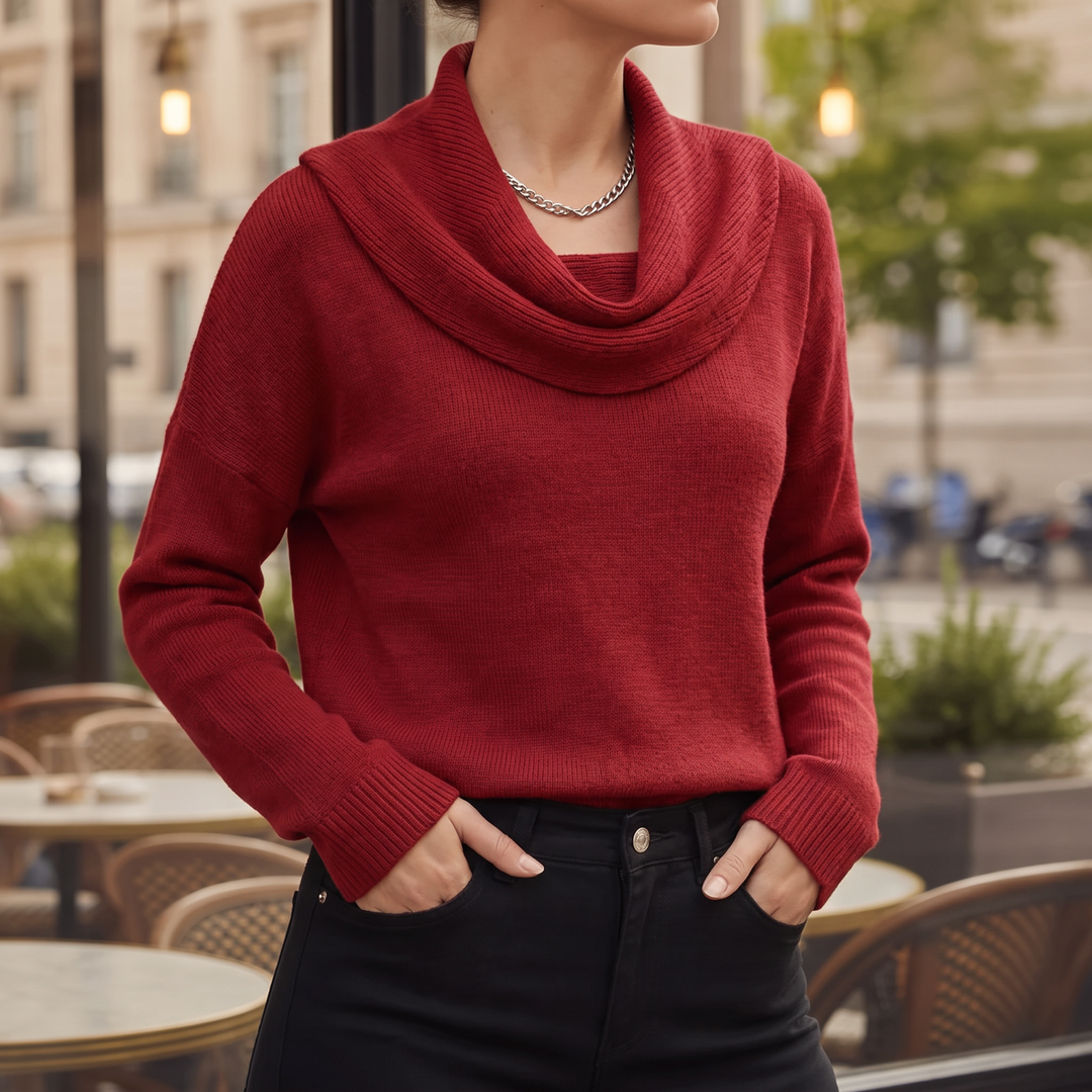 Bellagio Draped Cowl Neck Sweater