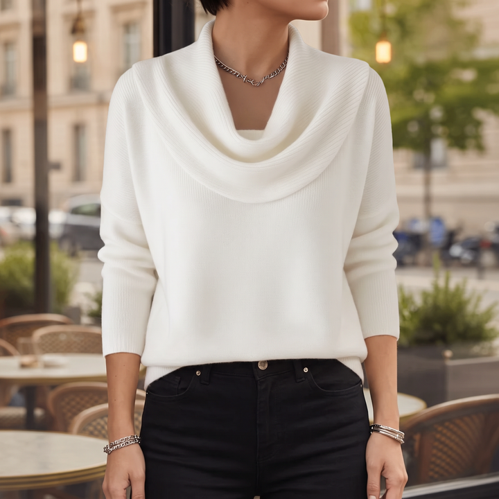 Bellagio Draped Cowl Neck Sweater