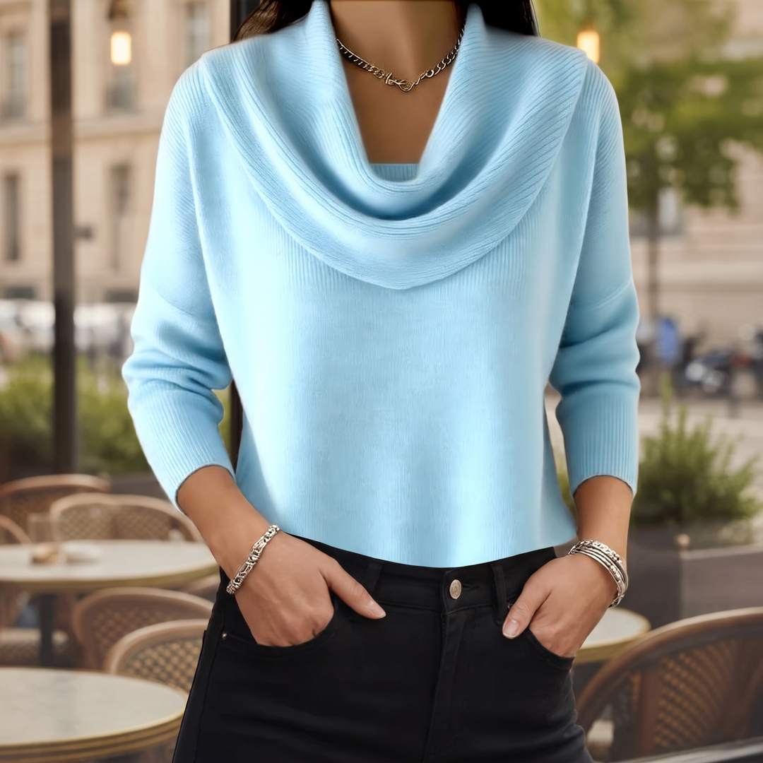 Bellagio Draped Cowl Neck Sweater