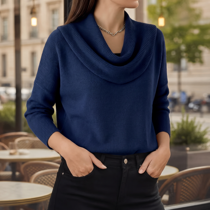Bellagio Draped Cowl Neck Sweater