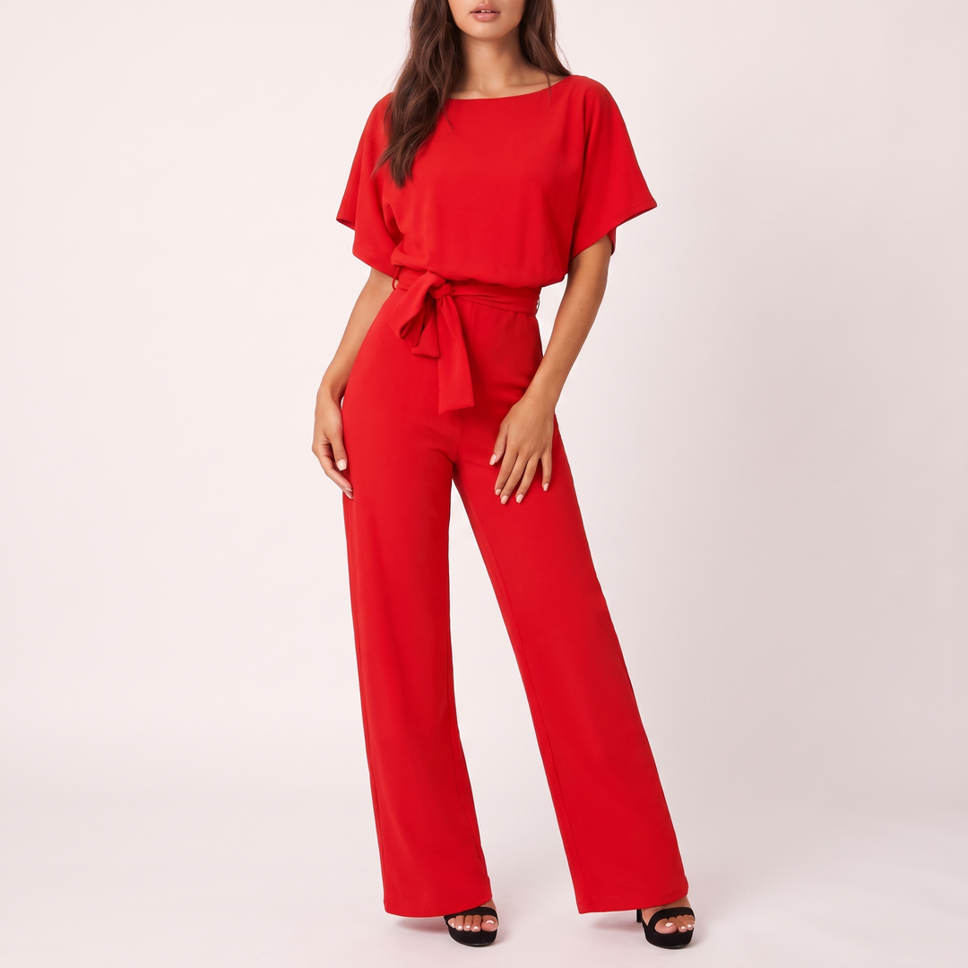 Positano Belted Wide-Leg Jumpsuit